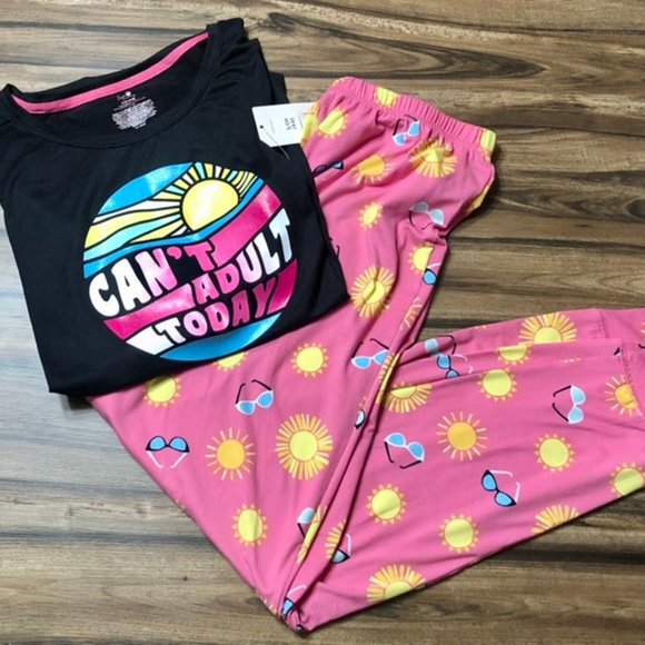 Secret Treasures Short Sleeve T-shirt and Joggers Pajama PJ Set Size Small NWT - Picture 5 of 6